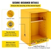 image:imageVEVOR Flammable Cabinet 45 Gal 18 x 43 x 65 Yellow  ColdRolled Steel Explosion Proof 2 Adjustable Shelves 2 Manual Doors Industrial Use18 x 18 x 35