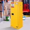 image:imageVEVOR Flammable Cabinet 45 Gal 18 x 43 x 65 Yellow  ColdRolled Steel Explosion Proof 2 Adjustable Shelves 2 Manual Doors Industrial Use18 x 18 x 35
