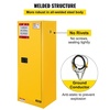 image:imageVEVOR Flammable Cabinet 45 Gal 18 x 43 x 65 Yellow  ColdRolled Steel Explosion Proof 2 Adjustable Shelves 2 Manual Doors Industrial Use18 x 18 x 35