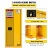 image:imageVEVOR Flammable Cabinet 45 Gal 18 x 43 x 65 Yellow  ColdRolled Steel Explosion Proof 2 Adjustable Shelves 2 Manual Doors Industrial Use18 x 18 x 35