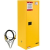 image:imageVEVOR Flammable Cabinet 45 Gal 18 x 43 x 65 Yellow  ColdRolled Steel Explosion Proof 2 Adjustable Shelves 2 Manual Doors Industrial Use18 x 18 x 35
