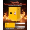 image:imageVEVOR Flammable Cabinet 45 Gal 18 x 43 x 65 Yellow  ColdRolled Steel Explosion Proof 2 Adjustable Shelves 2 Manual Doors Industrial Use18 x 23 x 35