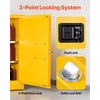 image:imageVEVOR Flammable Cabinet 45 Gal 18 x 43 x 65 Yellow  ColdRolled Steel Explosion Proof 2 Adjustable Shelves 2 Manual Doors Industrial Use18 x 23 x 35
