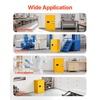 image:imageVEVOR Flammable Cabinet 45 Gal 18 x 43 x 65 Yellow  ColdRolled Steel Explosion Proof 2 Adjustable Shelves 2 Manual Doors Industrial Use18 x 23 x 35