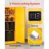 image:imageVEVOR Flammable Cabinet 45 Gal 18 x 43 x 65 Yellow  ColdRolled Steel Explosion Proof 2 Adjustable Shelves 2 Manual Doors Industrial Use18 x 23 x 65