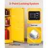 image:imageVEVOR Flammable Cabinet 45 Gal 18 x 43 x 65 Yellow  ColdRolled Steel Explosion Proof 2 Adjustable Shelves 2 Manual Doors Industrial Use18 x 43 x 46