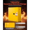 image:imageVEVOR Flammable Cabinet 45 Gal 18 x 43 x 65 Yellow  ColdRolled Steel Explosion Proof 2 Adjustable Shelves 2 Manual Doors Industrial Use18 x 43 x 46