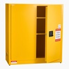 image:imageVEVOR Flammable Cabinet 45 Gal 18 x 43 x 65 Yellow  ColdRolled Steel Explosion Proof 2 Adjustable Shelves 2 Manual Doors Industrial Use18 x 43 x 46