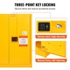 image:imageVEVOR Flammable Cabinet 45 Gal 18 x 43 x 65 Yellow  ColdRolled Steel Explosion Proof 2 Adjustable Shelves 2 Manual Doors Industrial Use18 x 43 x 50