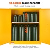 image:imageVEVOR Flammable Cabinet 45 Gal 18 x 43 x 65 Yellow  ColdRolled Steel Explosion Proof 2 Adjustable Shelves 2 Manual Doors Industrial Use18 x 43 x 50