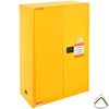 image:imageVEVOR Flammable Cabinet 45 Gal 18 x 43 x 65 Yellow  ColdRolled Steel Explosion Proof 2 Adjustable Shelves 2 Manual Doors Industrial Use18 x 43 x 65