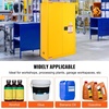 image:imageVEVOR Flammable Cabinet 45 Gal 18 x 43 x 65 Yellow  ColdRolled Steel Explosion Proof 2 Adjustable Shelves 2 Manual Doors Industrial Use18 x 43 x 65