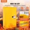 image:imageVEVOR Flammable Cabinet 45 Gal 18 x 43 x 65 Yellow  ColdRolled Steel Explosion Proof 2 Adjustable Shelves 2 Manual Doors Industrial Use18 x 43 x 65