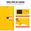 image:imageVEVOR Flammable Cabinet 45 Gal 18 x 43 x 65 Yellow  ColdRolled Steel Explosion Proof 2 Adjustable Shelves 2 Manual Doors Industrial Use18 x 43 x 65
