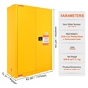 image:imageVEVOR Flammable Cabinet 45 Gal 18 x 43 x 65 Yellow  ColdRolled Steel Explosion Proof 2 Adjustable Shelves 2 Manual Doors Industrial Use18 x 43 x 65