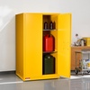image:imageVEVOR Flammable Cabinet 45 Gal 18 x 43 x 65 Yellow  ColdRolled Steel Explosion Proof 2 Adjustable Shelves 2 Manual Doors Industrial Use34 x 38 x 65