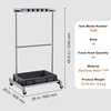 image:imageVEVOR Garden Tool Organizer 10 Slots with Hooks Yard Tool Tower Rack with Wheels for Garage Organization and Storage Hold LongHandled ToolRakeBroom Metal Tool Stand Holder for Shed Outdoor