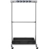 image:imageVEVOR Garden Tool Organizer 10 Slots with Hooks Yard Tool Tower Rack with Wheels for Garage Organization and Storage Hold LongHandled ToolRakeBroom Metal Tool Stand Holder for Shed Outdoor