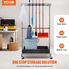 image:imageVEVOR Garden Tool Organizer 10 Slots with Hooks Yard Tool Tower Rack with Wheels for Garage Organization and Storage Hold LongHandled ToolRakeBroom Metal Tool Stand Holder for Shed Outdoor