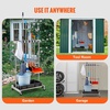 image:imageVEVOR Garden Tool Organizer 10 Slots with Hooks Yard Tool Tower Rack with Wheels for Garage Organization and Storage Hold LongHandled ToolRakeBroom Metal Tool Stand Holder for Shed Outdoor