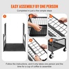 image:imageVEVOR Garden Tool Organizer 16 Slots with Hooks Yard Tool Tower Rack with Wheels for Garage Organization and Storage Hold LongHandled ToolRakeBroom Metal Tool Stand Holder for Shed Outdoor