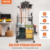 image:imageVEVOR Garden Tool Organizer 16 Slots with Hooks Yard Tool Tower Rack with Wheels for Garage Organization and Storage Hold LongHandled ToolRakeBroom Metal Tool Stand Holder for Shed Outdoor