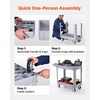image:imageVEVOR Heavy Duty Utility Cart with Tray amp Pegboard 550 LBS 2 Tier Service Cart with 360 Swivel amp Fixed Wheels 2 with Brakes Plastic Rolling Cart Tool Storage for Garage Warehouse Workshop3976 x 173 x 333 in