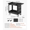 image:imageVEVOR Heavy Duty Utility Cart with Tray amp Pegboard 550 LBS 2 Tier Service Cart with 360 Swivel amp Fixed Wheels 2 with Brakes Plastic Rolling Cart Tool Storage for Garage Warehouse Workshop3976 x 1732 x 3327 in