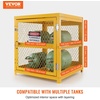 image:imageVEVOR Horizontal Cylinder Storage Cabinet 4 x 33 lbs Cylinder Capacity 3102x3004x35 inch Propane Storage Cage Gas Cylinder Cabinet Yellow Powder Coat Finish for Freon Gases Oxygen Nitrogen