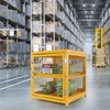 image:imageVEVOR Horizontal Cylinder Storage Cabinet 4 x 33 lbs Cylinder Capacity 3102x3004x35 inch Propane Storage Cage Gas Cylinder Cabinet Yellow Powder Coat Finish for Freon Gases Oxygen Nitrogen