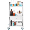 image:imageVEVOR Lab Serving Cart Utility Cart Stainless Steel Medical Cart with Two Drawers for lab Equipment Use Grade I Stainless Steel Utility Services 2 Shelves 2 Drawer3 Shelves 1 Drawer