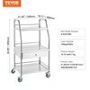 image:imageVEVOR Lab Serving Cart Utility Cart Stainless Steel Medical Cart with Two Drawers for lab Equipment Use Grade I Stainless Steel Utility Services 2 Shelves 2 Drawer3 Shelves 1 Drawer
