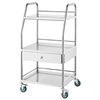 image:imageVEVOR Lab Serving Cart Utility Cart Stainless Steel Medical Cart with Two Drawers for lab Equipment Use Grade I Stainless Steel Utility Services 2 Shelves 2 Drawer3 Shelves 1 Drawer