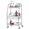 image:imageVEVOR Lab Serving Cart Utility Cart Stainless Steel Medical Cart with Two Drawers for lab Equipment Use Grade I Stainless Steel Utility Services 2 Shelves 2 Drawer3 Shelves 1 Drawer