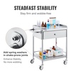 image:imageVEVOR Lab Serving Cart Utility Cart Stainless Steel Medical Cart with Two Drawers for lab Equipment Use Grade I Stainless Steel Utility Services 2 Shelves 2 DrawerCatering Cart