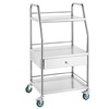 image:imageVEVOR Lab Serving Cart Utility Cart Stainless Steel Medical Cart with Two Drawers for lab Equipment Use Grade I Stainless Steel Utility Services 2 Shelves 2 Drawer3 Shelves 1 Drawer