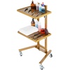 image:imageVEVOR Mayo Stand Stainless Steel Mayo Tray Load Capacity up to 36 lbs Adjustable Height 31955 Medical Tray on Wheels with Removable Tray for Spa Salon Clinic Personal CareGolden