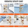 image:imageVEVOR Mayo Stand Stainless Steel Mayo Tray Load Capacity up to 36 lbs Adjustable Height 31955 Medical Tray on Wheels with Removable Tray for Spa Salon Clinic Personal CareGolden