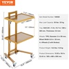 image:imageVEVOR Mayo Stand Stainless Steel Mayo Tray Load Capacity up to 36 lbs Adjustable Height 31955 Medical Tray on Wheels with Removable Tray for Spa Salon Clinic Personal CareGolden
