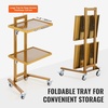 image:imageVEVOR Mayo Stand Stainless Steel Mayo Tray Load Capacity up to 36 lbs Adjustable Height 31955 Medical Tray on Wheels with Removable Tray for Spa Salon Clinic Personal CareGolden