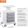 image:imageVEVOR Medical Crash Cart Nursing Emergency Rolling Cart with 5 Drawers amp 4 Silent Wheels Adjust IV Pole Needle Disposal Holder Trash Bin O2 Holder Mobile Trolley for Hospital Clinic Lab SalonWhite  Gray