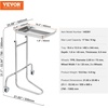 image:imageVEVOR Medical Instruments Stand with Adjustable Tray Mayo Stand Double Post Stainless Steel Lab Carts Secure Height Adjustments 3453 Lab Rolling Cart for Lab Clinic Hospital SalonAdjustable Tray