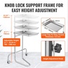 image:imageVEVOR Medical Instruments Stand with Adjustable Tray Mayo Stand Double Post Stainless Steel Lab Carts Secure Height Adjustments 3453 Lab Rolling Cart for Lab Clinic Hospital SalonAdjustable Tray