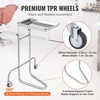 image:imageVEVOR Medical Instruments Stand with Adjustable Tray Mayo Stand Double Post Stainless Steel Lab Carts Secure Height Adjustments 3453 Lab Rolling Cart for Lab Clinic Hospital SalonAdjustable Tray