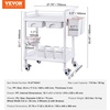 image:imageVEVOR Medical Mobile Trolley Cart with 2 Drawers amp 3 Trash Cans 2 Tiers Beauty Salon Rolling Trolley with 4 Silent Wheels amp 2 Dirts Bucket amp Bowl Medical Utility Cart for Hospital Dental Clinic Lab2tier shelves