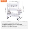 image:imageVEVOR Medical Mobile Trolley Cart with 2 Drawers amp 3 Trash Cans 2 Tiers Beauty Salon Rolling Trolley with 4 Silent Wheels amp 2 Dirts Bucket amp Bowl Medical Utility Cart for Hospital Dental Clinic Lab3tier shelves