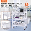 image:imageVEVOR Medical Mobile Trolley Cart with 2 Drawers amp 3 Trash Cans 2 Tiers Beauty Salon Rolling Trolley with 4 Silent Wheels amp 2 Dirts Bucket amp Bowl Medical Utility Cart for Hospital Dental Clinic Lab3tier shelves