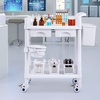 image:imageVEVOR Medical Mobile Trolley Cart with 2 Drawers amp 3 Trash Cans 2 Tiers Beauty Salon Rolling Trolley with 4 Silent Wheels amp 2 Dirts Bucket amp Bowl Medical Utility Cart for Hospital Dental Clinic Lab2tier shelves