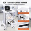 image:imageVEVOR Medical Trolley Storage Cart with Removable Drawer Rolling Lab Tray Cart with Wheels for Ultrasound Dental Clinic Lab Beauty Salon Office1 Drawer