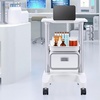 image:imageVEVOR Medical Trolley Storage Cart with Removable Drawer Rolling Lab Tray Cart with Wheels for Ultrasound Dental Clinic Lab Beauty Salon Office1 Drawer